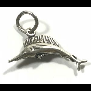 Vintage sterling silver Swordfish 925 charm
